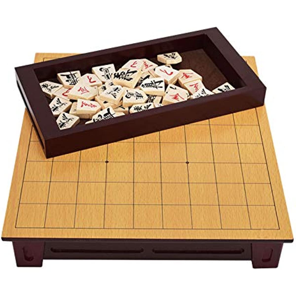 日本伝統　将棋　ボードゲーム Amazon.co.jp: 日本将棋盤ゲーム、日本チェス旅行セット、引き出しと